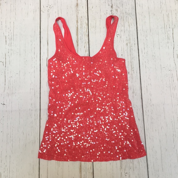 Express coral/pink shimmer tank - Picture 1 of 2